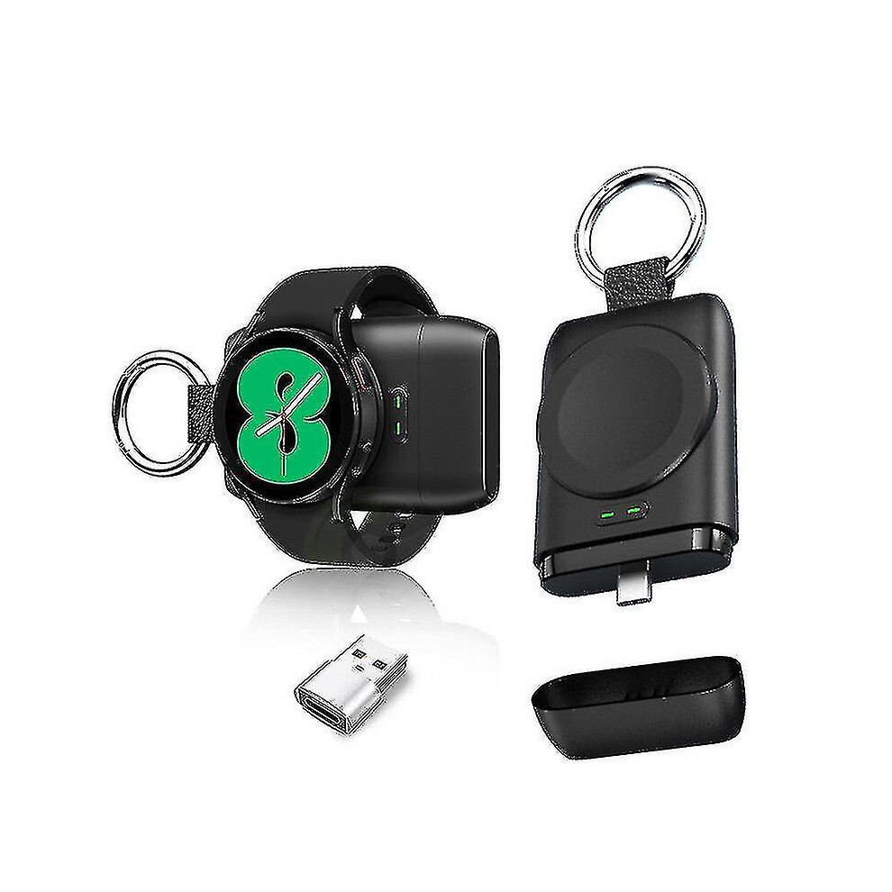 Portable Wireless Charger For Galaxy Watch 4 Magnetic Power Bank 1400Mah Usb-C Keychain Watch Charger For Galaxy Watch3/Active 2 6956163140463