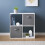 Spot On Dealz Modern 4-Cube Bookcase with Two Stylish Baskets - Organize in Style! 1
