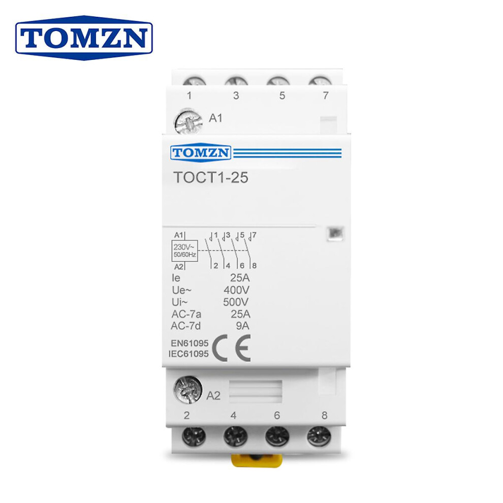 (110V, 4No) Toct1 4P 25A 2Nc 2No 220V/230V 50/60Hz Din Rail Household Ac Modular Contactor 9158807158743