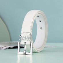 (105cm) Leather Letter Belts Smooth Buckle Women Belt All-match Ladies Casual Belts Women Fashion Simple Chic Belts