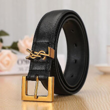 (100cm) Leather Letter Belts Smooth Buckle Women Belt All-match Ladies Casual Belts Women Fashion Simple Chic Belts