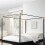 SlumberWorx (Small Double) Codicote Modern 4 Poster Black Metal Bed Frame 4