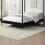 SlumberWorx (Small Double) Codicote Modern 4 Poster Black Metal Bed Frame 6