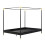 SlumberWorx (Small Double) Codicote Modern 4 Poster Black Metal Bed Frame 7