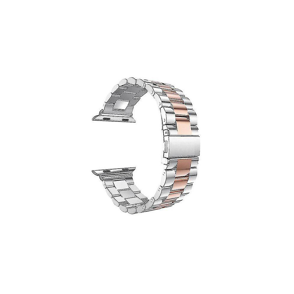 (silver rose gold, 42mm-44mm-45mm-49mm) Stainless Steel Strap For Apple Watch Band 42mm 38mm 40mm 44mm 45mm 41mm 49mm Metal Bracelet Iwatch Series 5 4 3 Se 6 7 8 Ultra