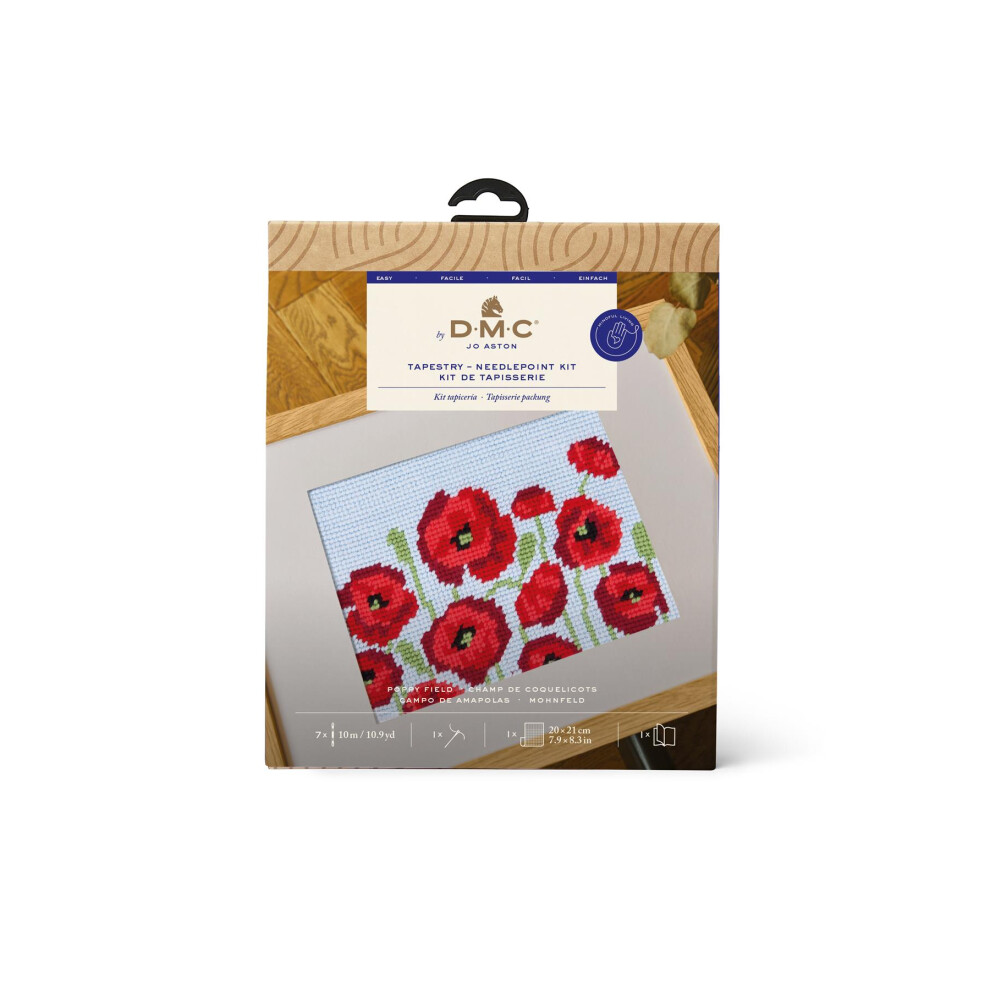 DMC Tapestry & Needlepoint Kit Poppy Field by Jo Aston - Easy