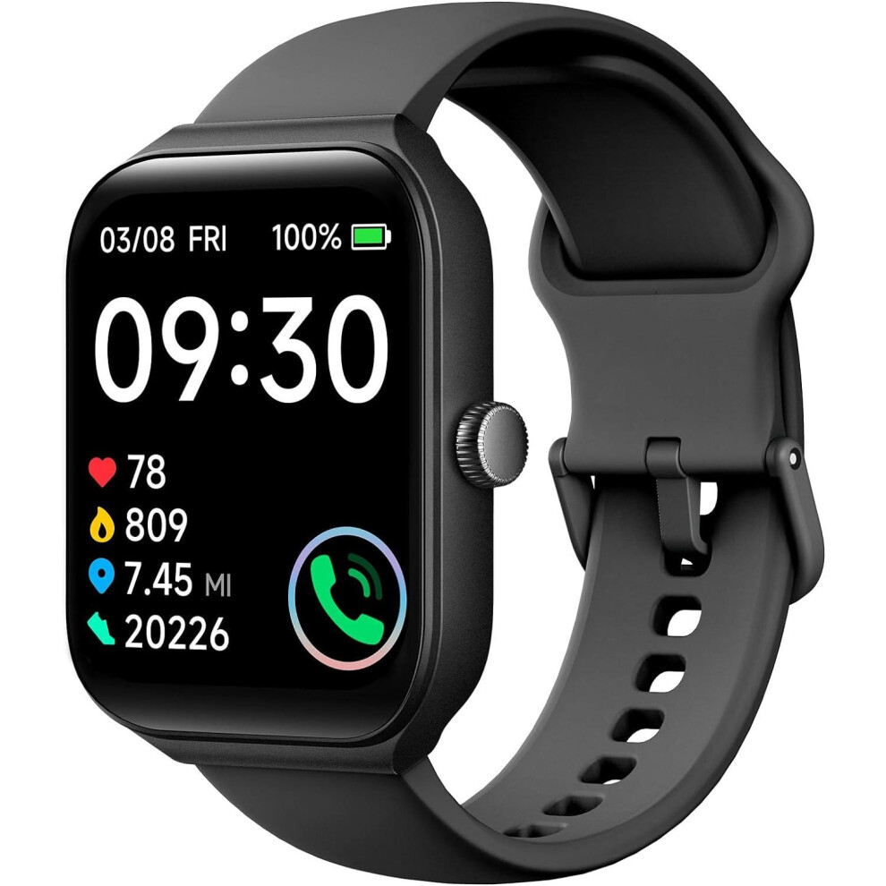 Chronus Smart Watch For Women, 1.95' Fitness Tracker With Answer/Make Calls, Ip68 Waterproof/Heart Rate/Sleep Tracker, Compatible Android Ios(Black) Black 6976918361035