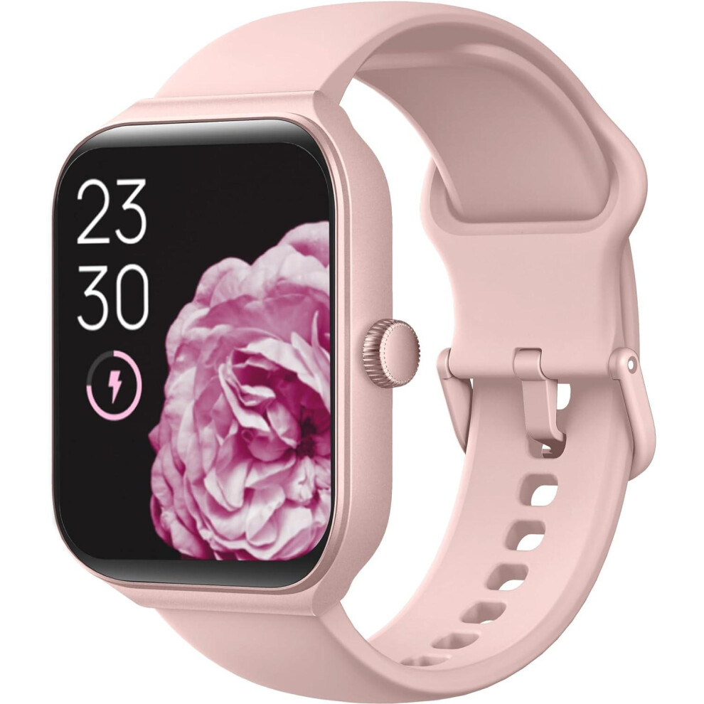 Chronus Smart Watch For Women, 1.95' Fitness Tracker With Answer/Make Calls, Ip68 Waterproof/Heart Rate/Sleep Tracker, Compatible Android Ios(Pink) Pink 6976918361028