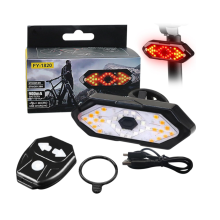 Bike Tail Light with Turn Signals Waterproof Bike Rear Light, Remote Control Bike LED Lights with Horn Rechargeable(Black)