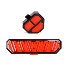 USB Rechargeable Bike Light Front and Rear Bicycle Light Set Scooter Light Back Cycling Flashing Safety Warning Lamp Intelligent Remote Control(Black)