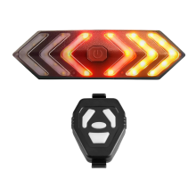 Remote Control Helmet Light USB Rechargeable Remote Helmet Light Waterproof Bicycle Helmet Warning Light(Black)