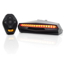 Mountain Bike Wireless Remote Control Rear Light 2000 mAh USB Rechargeable, Safety Riding Warning Light for Mountain Bike and Road Bike(Black)