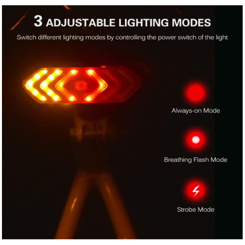 Remote Control Helmet Light USB Rechargeable Remote Helmet Light Waterproof Bicycle Helmet Warning Light(Black) 1