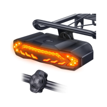 Smart Bike Tail Light with Turn Signals for Rear Bike Rack Mounting, Waterproof Bike Accessories for Adult Kids Cycling(Black)