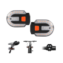 Bike Tail Light with Turn Signal, Split Bicycle Rear Lights Wireless Remote Control USB Rechargeable Turn Signal Bike Taillights for Cycling(Black)