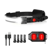 LED Headlamp, Super Bright LED Head Light 1000 Lumens with Red Taillight, 230 Wide-Beam Headlamp, Lightweight IPX6 Waterproof Headlamp(Black)
