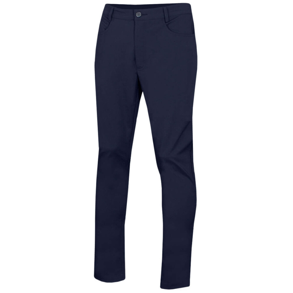 (30R, Navy) Calvin Klein Mens 2021 Tech Slim Fit Lightweight Golf Trousers