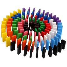 100pcs Domino Stones Domino Wooden Domino Grand Edition Colored Dominos