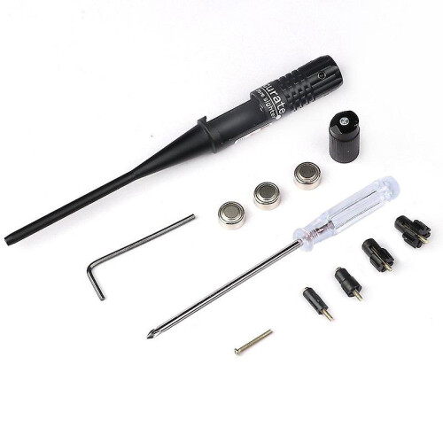 1 Set Adjustable Adapters Rifles Red Laser Bore Sighter Collimator Kit With Box Carry Laser