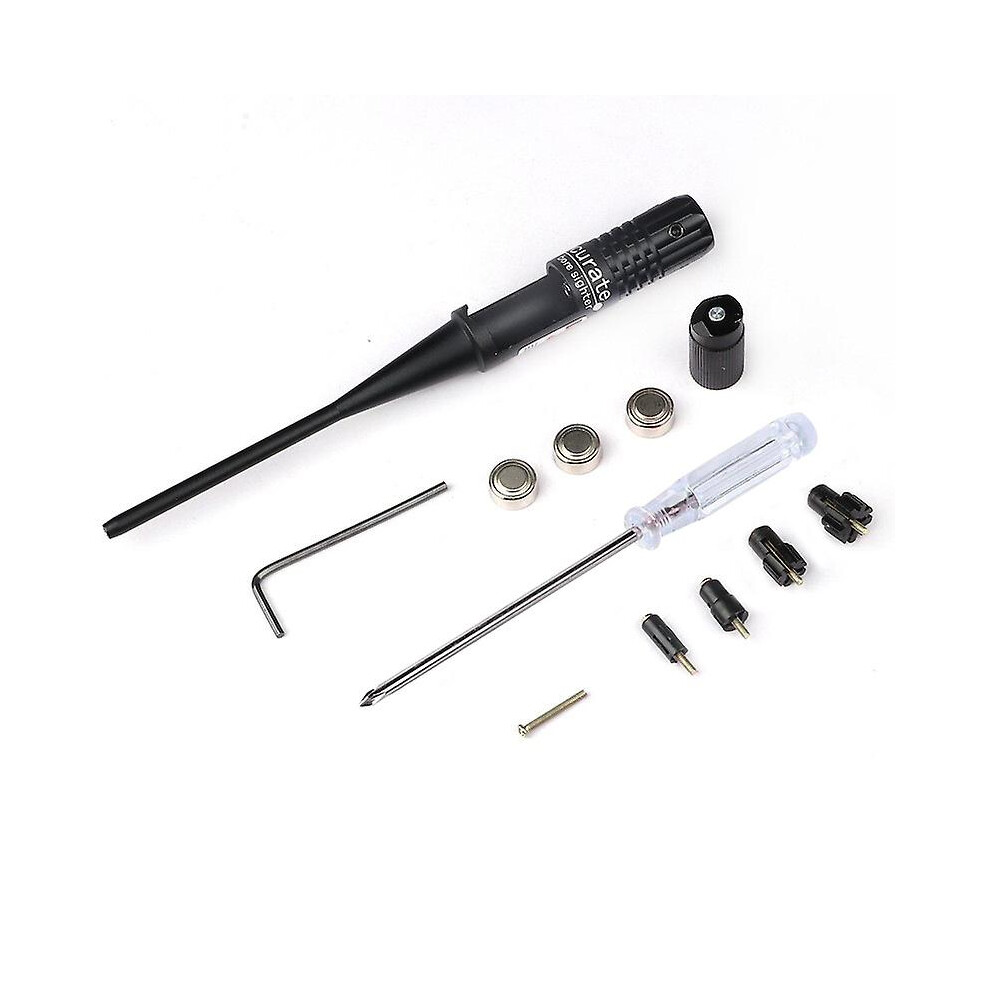 1 Set Adjustable Adapters Rifles Laser Bore Sighter Collimator Kit With Box Carry Laser Red