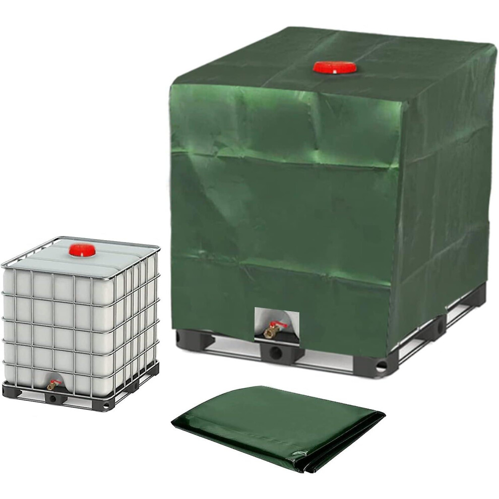 Tarpaulin For 1000L Ibc Tank, Water Tank Cover Tank Protective Cover Dustproof Tank Cover -120 X 100 X 116Cm Green