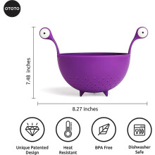 Spaghetti Monster - Kitchen Strainer For Draining Pasta, Vegetable, Fruit - Colander Dimensions 12.2x 8.27x 7.50 In - Bpa Free Food Strainers For The