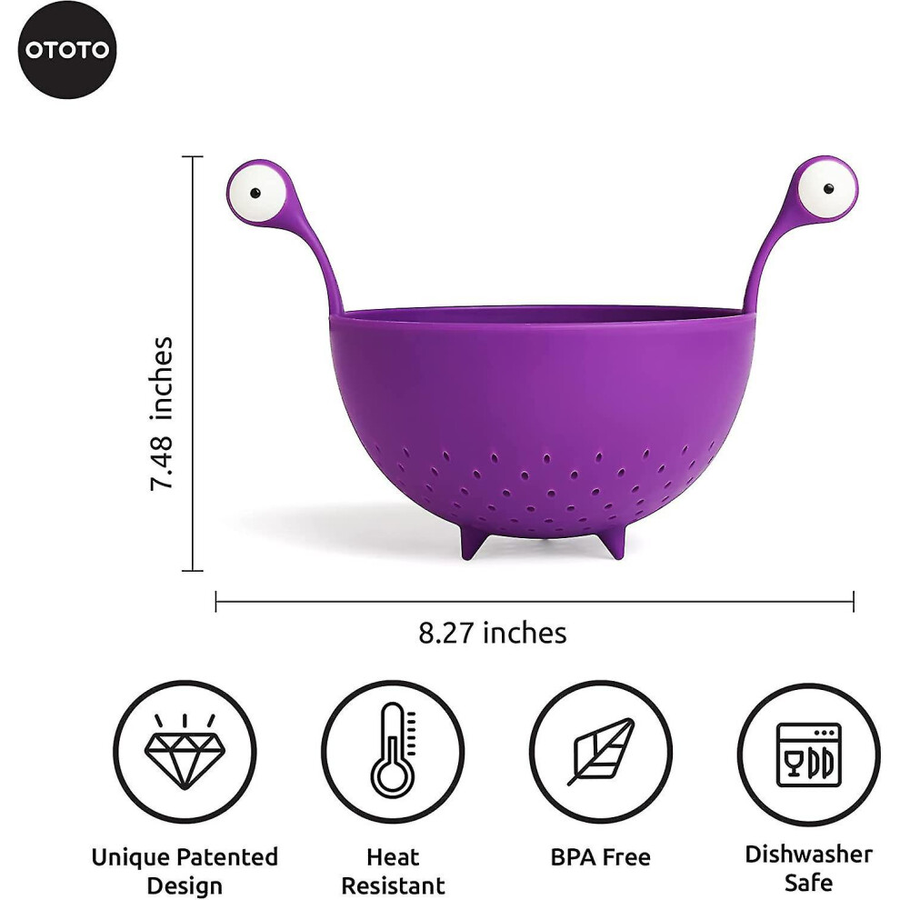 Spaghetti Monster - Kitchen Strainer For Draining Pasta, Vegetable, Fruit - Colander Dimensions 12.2x 8.27x 7.50 In - Bpa Free Food Strainers For The