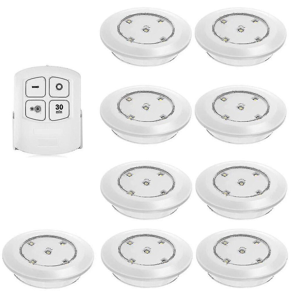 (Warm white, 1 remote control 8 lamp) Led Wireless Cabinet Lamp With Remote Control