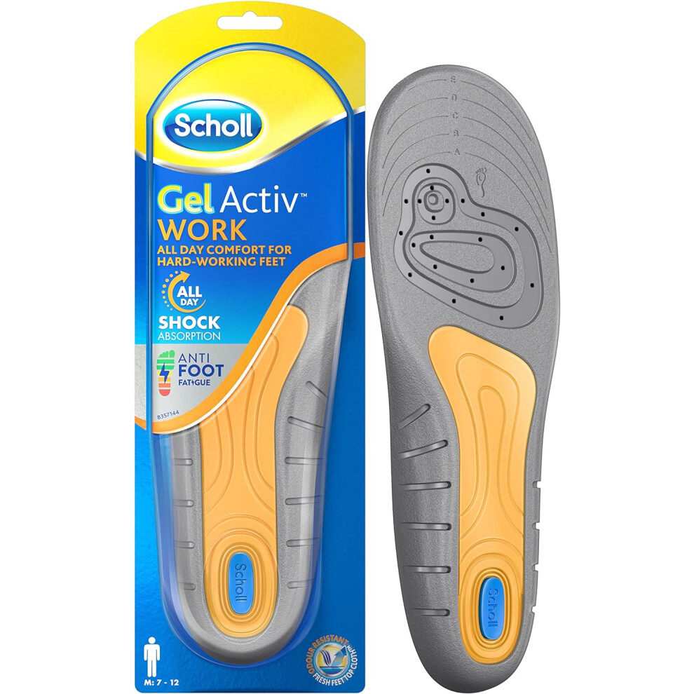 Scholl GelActiv Work Insoles for men GelActiv shock absorption UK