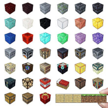 (068 Lucky) 12pcs My World Man Boy Variety Puzzle Construction Magnetic Piece Building Blocks Model Stacking Happy Toys