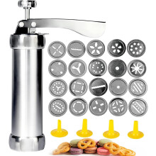 Cookie Maker,cookie Gun,stainless Steel Biscuit Press Spritz Cookie Press Gun Wi