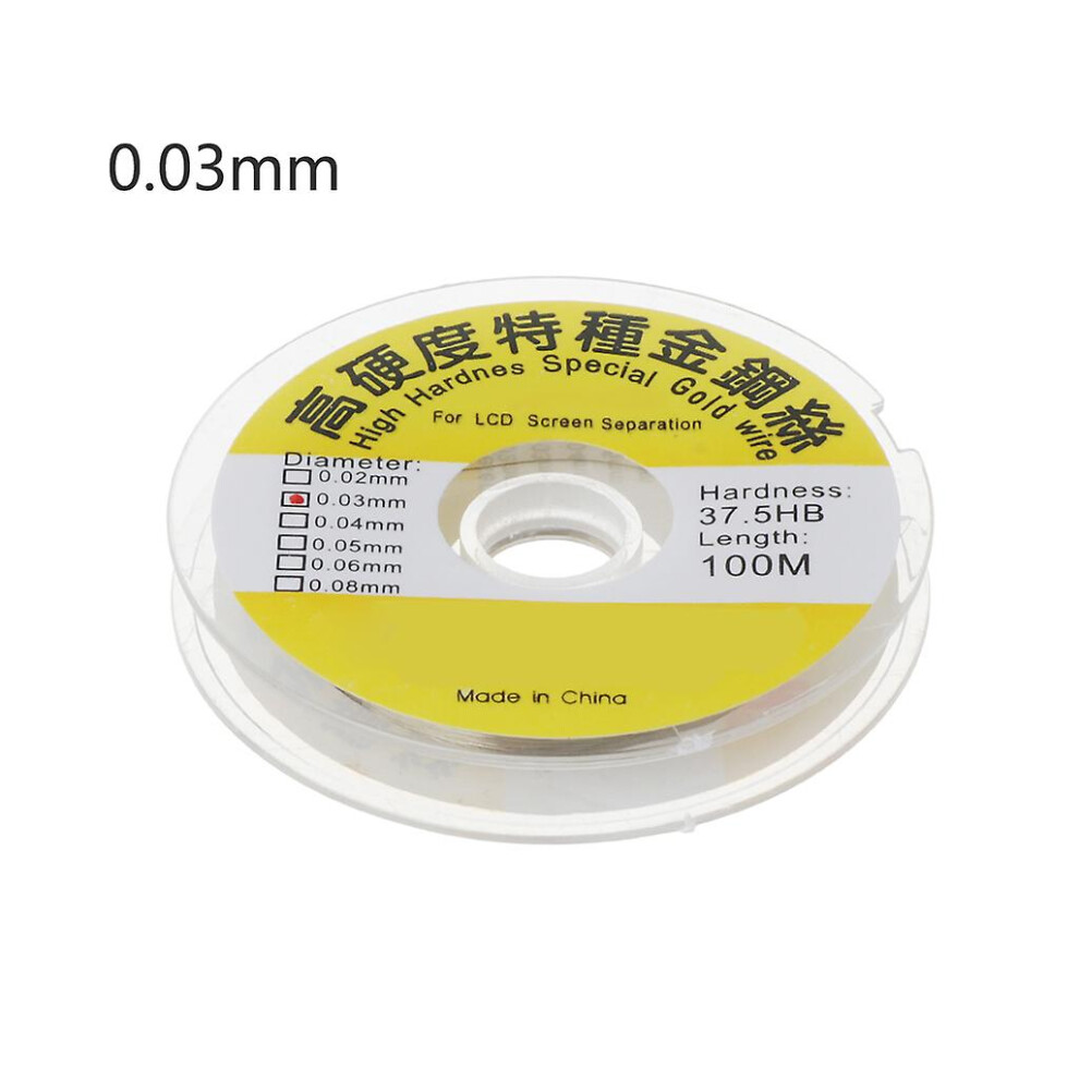 100m Gold Molybdenum Wire Lcd Display Screen Separator Repair High Toughness