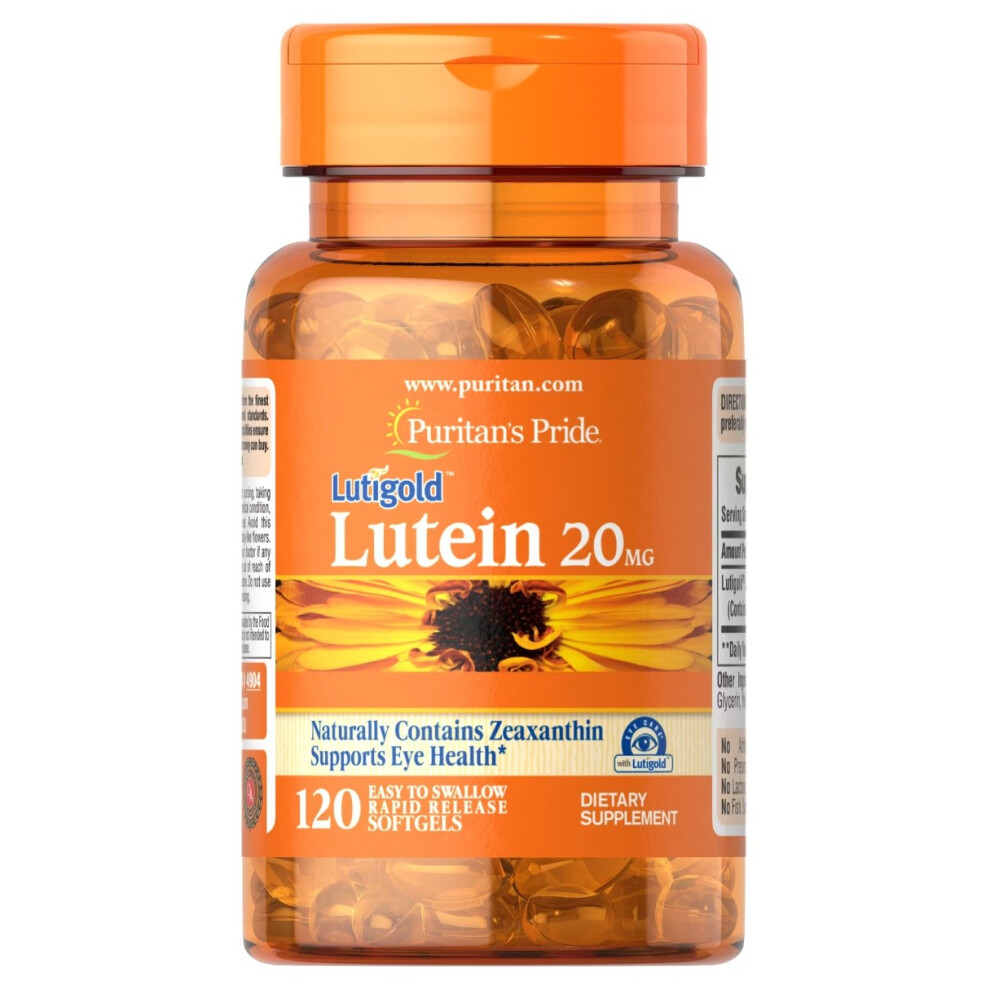 Puritan's Pride Lutein 20 mg with Zeaxanthin 120 Softgels