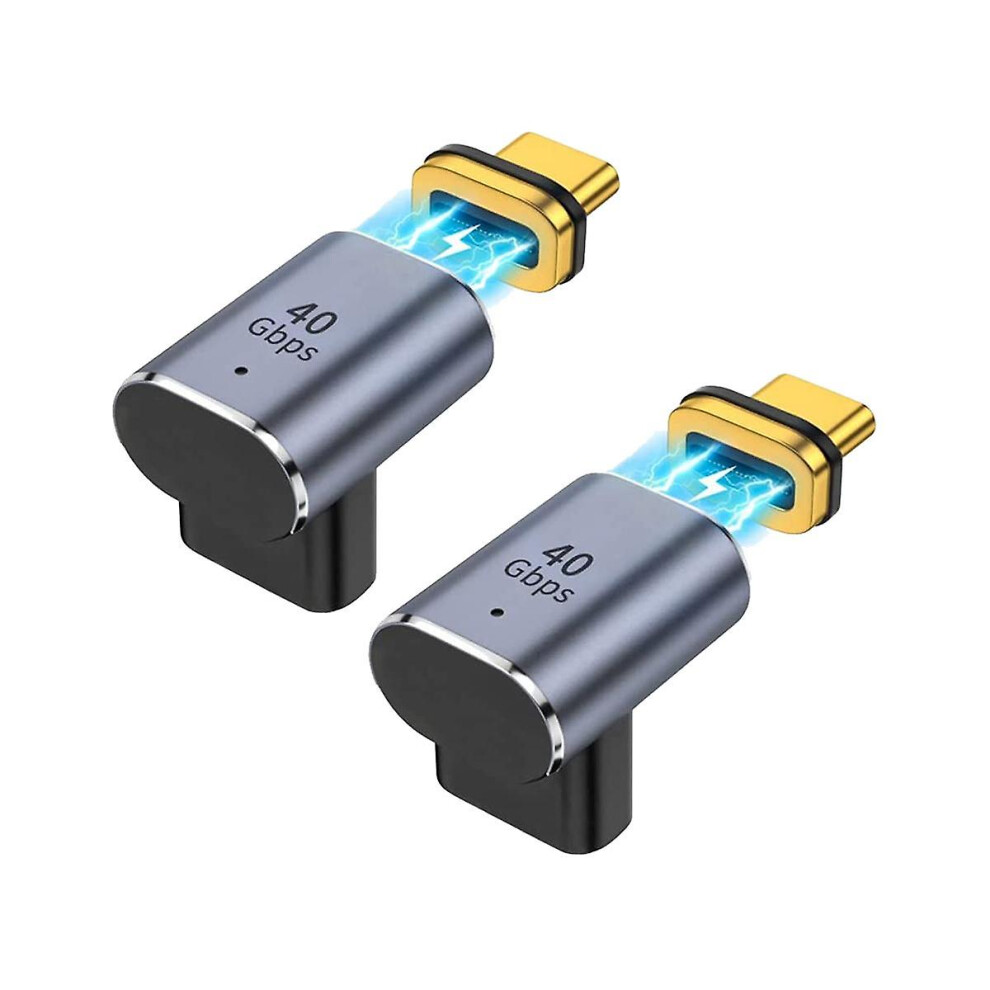 2 Pcs Usb C Magnetic Adapter 40gbps, 24 Pin Usb Adapter,pd100w ,8k@60hz,type-c Extender, For ,,gala