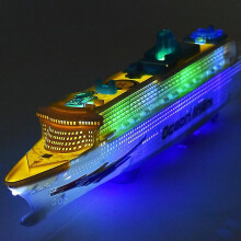 Electric Ocean Liner Cruise Ship Toy Flashing Musical Kids Educational Model