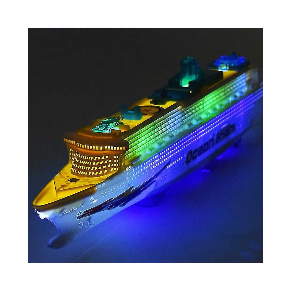 Electric Ocean Liner Cruise Ship Toy Flashing Musical Kids Educational Model