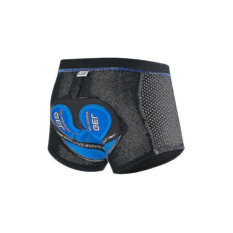 (, Xs) Mens Cycling Short 3D Padded Gel Cycling Undershorts Breathable Bicycle Cycling Underwear Bicycle Short Blue