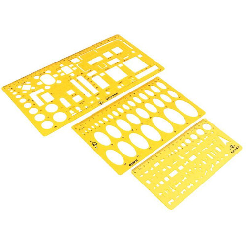 3pcs Professional Design Drawing Ruler 2