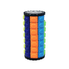 3d Rotate Slide Cylinder Magic Cube Colorful Babylon Tower Stress Relief Cube Kids Puzzle Toys For Children Adults
