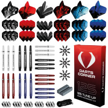 BX228 Tune Up Kit | 125pc Accessory Pack Including 24 Shafts, 36 Flights, Point Protectors, Shaft Springs, Broken Shaft Remover and a Steel Tip