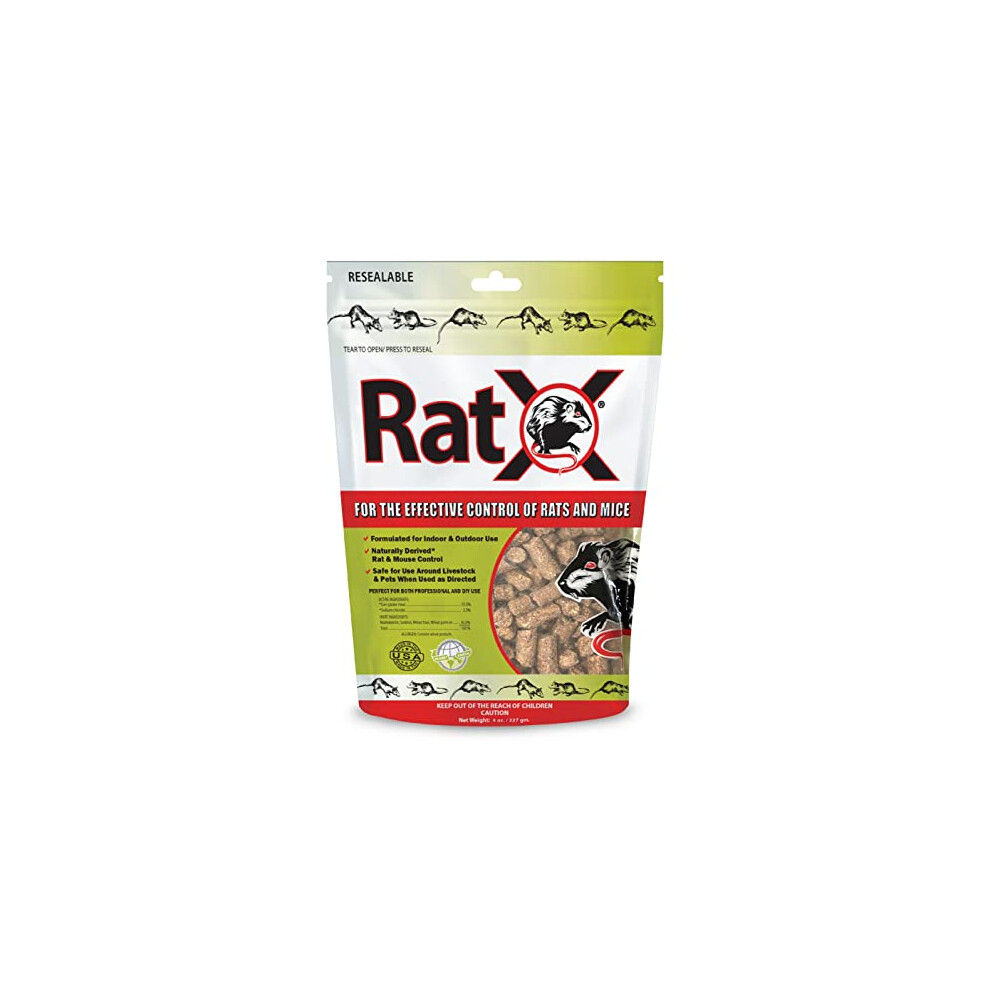 EcoClear Products 620100 RatX All-Natural Non-Toxic Humane Rat and Mouse Killer Pellets, 8 oz. Bag