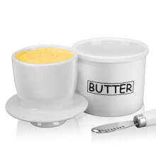 French Butter Crock, Butter Dish with Knife for Soft Butter-No more Hard Butter Anymore for Mother's Day Gift