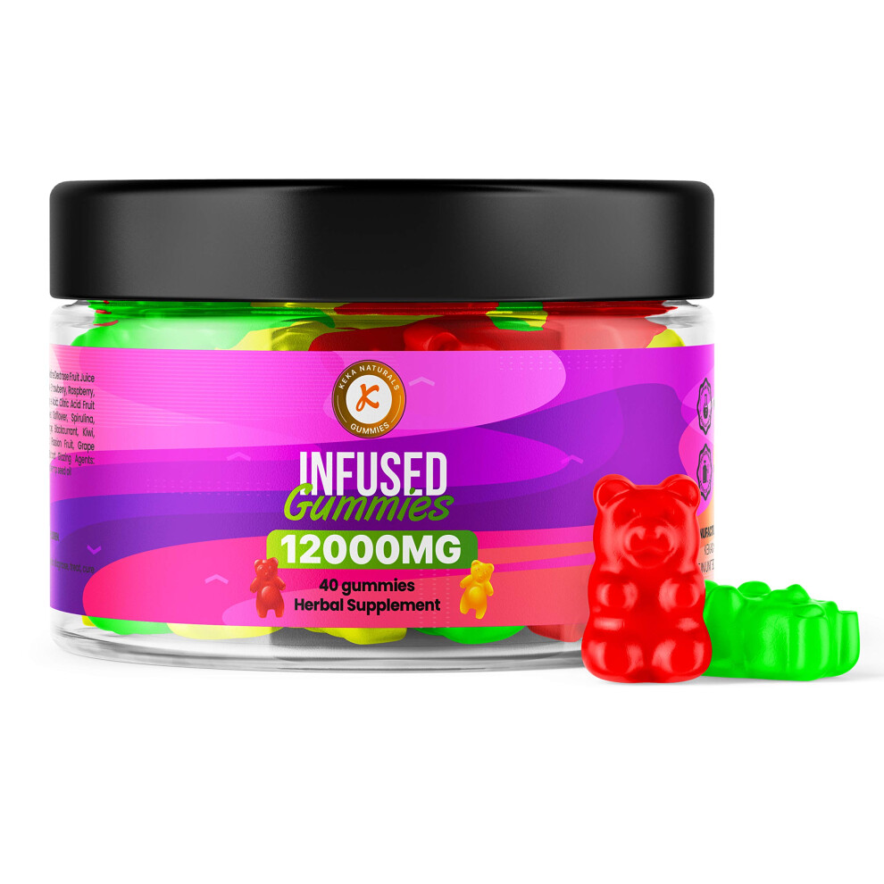 Premium Gummies | 12000mg | 40 Gummies | Max Strength | Made In UK