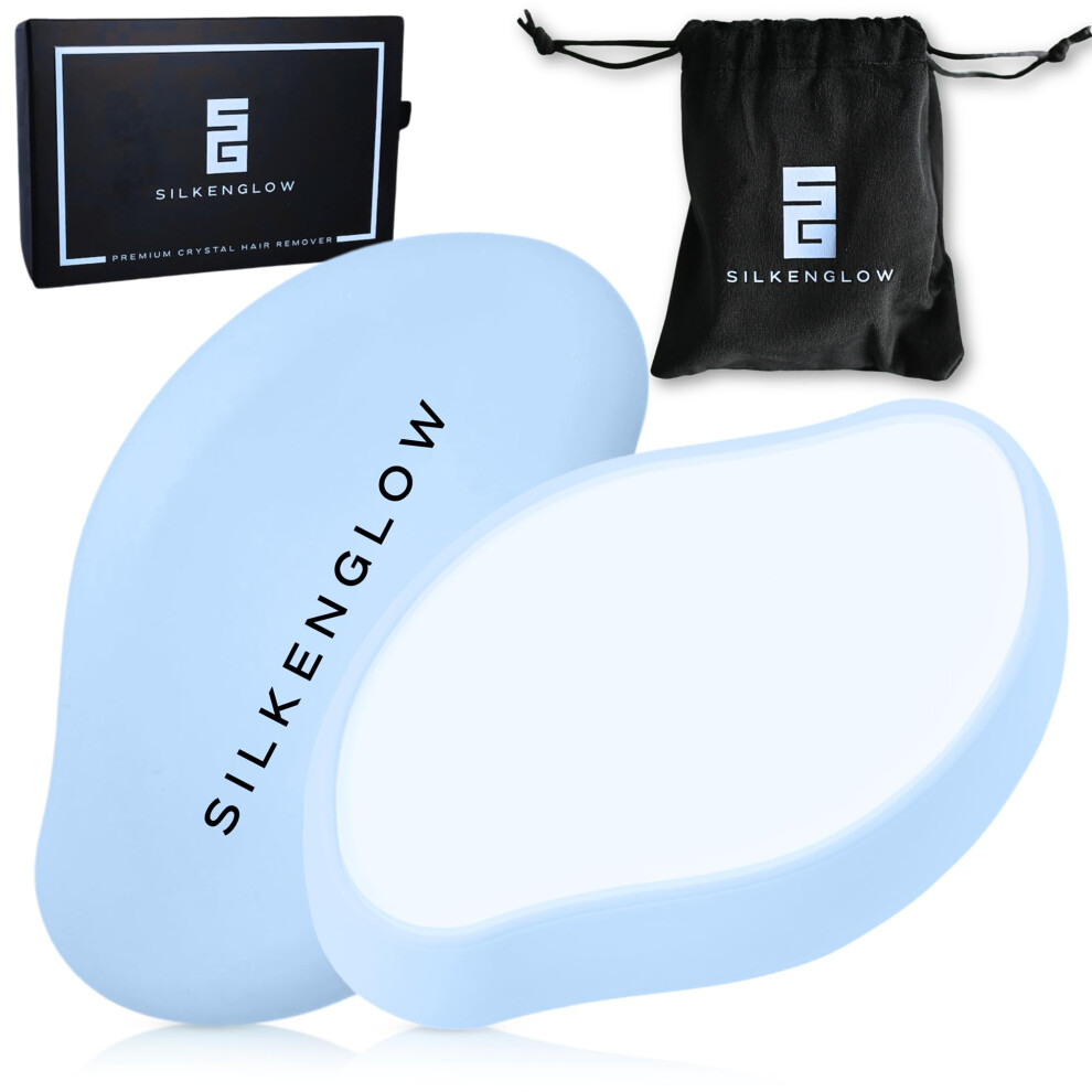 Silken Glow Premium Crystal Hair Remover - Painless Hair Removal Device For Women & Men, Flawless Magic Hair Eraser Stone, Ladies Shavers & Epilators
