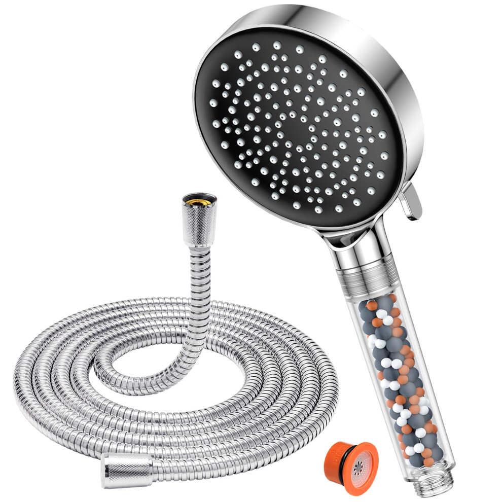 Shower Head with Hose 1.8M, YEAUPE Filter Shower Head for Hard Water,Shower Head High Pressure for Low Water Pressure, Water Softener