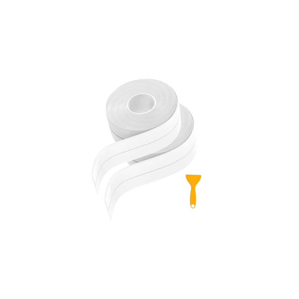 Simple Seal Tape 11 ft Bath Sealant Strip, Bathroom Sealant White Anti Mould with Sealing Tool