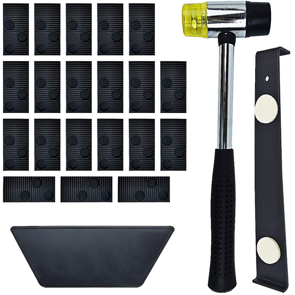 Laminate Wood Flooring Installation Kit Laminate Flooring Tools With Tapping Block, Pull Bar, Mallet And 20 Spacers (A) 789605780455