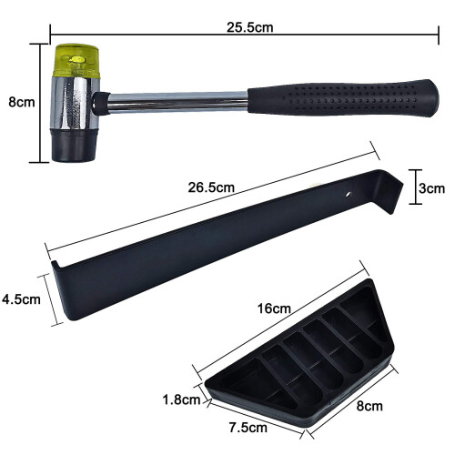 Laminate Wood Flooring Installation Kit Laminate Flooring Tools with Tapping Block, Pull Bar, Mallet and 20 Spacers (A) 1