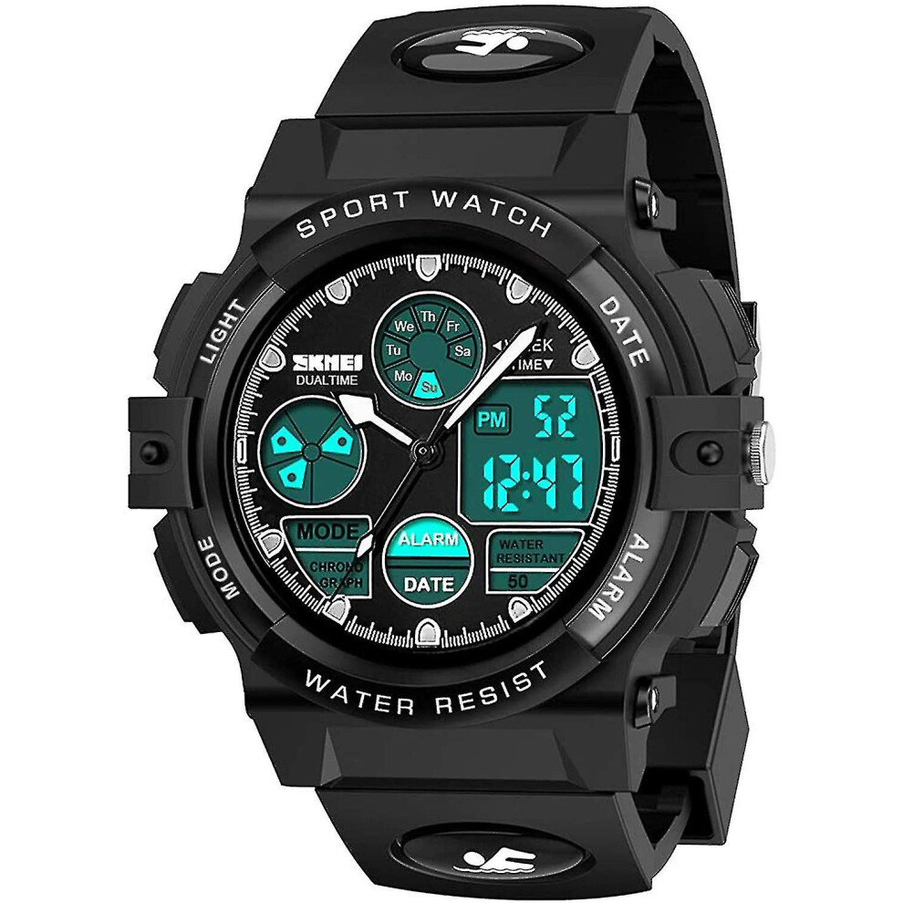 Kids Digital Sport Watch, Boys Girls Waterproof Sports Outdoor Watches Children Casual Electronic Analog Quartz Wrist Watches With