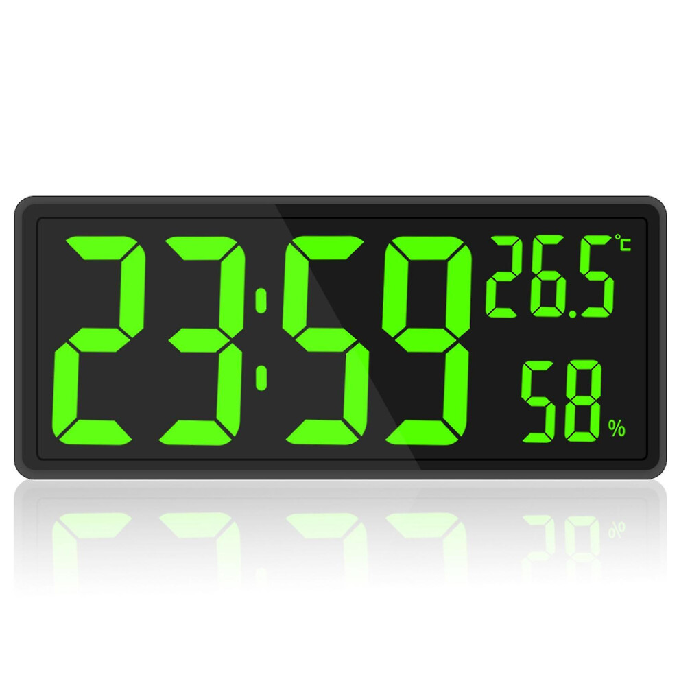 Led Digital Wall Clock, Digits Display,indoor Temperature